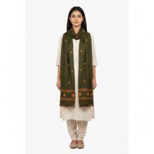 Emerald Heritage Eri Silk Shawl Muga Work