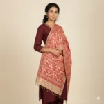 Crimson Mandala Drape All Over Shawl