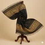 Siyahi Sona Wrap Eri Silk Shawl Muga Work
