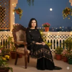 Midnight Heritage Eri Silk Stole Muga Work