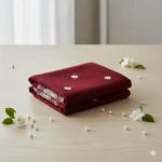 Burgundy Bloom Eri Silk Shawl Eri Work