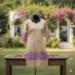 Lavender Noor Handloom Kurti