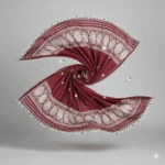 Burgundy Bloom Eri Silk Shawl Eri Work