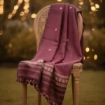 Stole Crimson Heritage Eri Silk Stole Muga Work