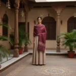 Stole Crimson Heritage Eri Silk Stole Muga Work