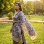 Neel Jungle Jamdani Shawl