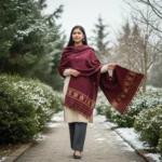 Stole Royal Weave Eri Silk Stole Muga Work