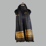 Siyahi Sona Wrap Eri Silk Shawl Muga Work