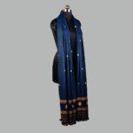 Indigo Reverie Eri Silk Shawl Muga Work