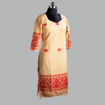 Kesari Gulmohar Hand weave Kurti