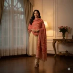 Lal Rekha Heritage All Over Shawl
