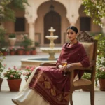 Wine & Weave Eri Silk Shawl Muga Work