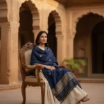 Rajasi Drape Eri Silk Shawl Muga Work