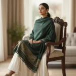 Palki Woodland Weave Eri Silk Shawl Muga Work
