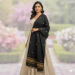 Noir Flora Heritage Eri Silk Shawl Muga Work