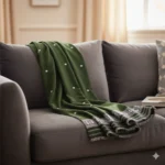Olive Bloom Eri Silk Stole Eri Work