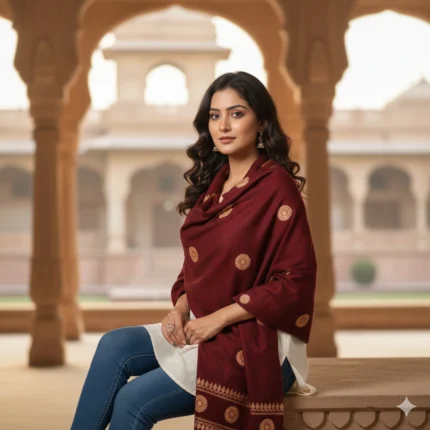 Noor Weave Heritage Eri Silk Shawl Muga Work