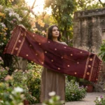 Noor Weave Heritage Eri Silk Shawl Muga Work