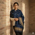 Koh-e-Noor Weave Eri Silk Shawl Muga Work