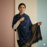 Koh-e-Noor Weave Eri Silk Shawl Muga Work
