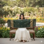 Forest Royale Eri Silk Shawl Muga Work