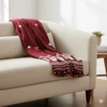 Gulbahaar Maroon Elegance Eri Silk Shawl Eri Work
