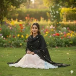 Midnight Heritage Eri Silk Stole Muga Work