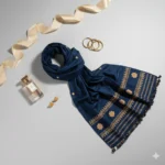 Indigo Reverie Eri Silk Shawl Muga Work