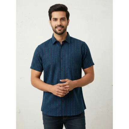 Indie Stripe – Contemporary Desi Vibe Cotton Shirt