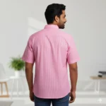 Pink Pulse – Striped Cotton Elegance Shirt