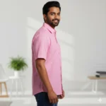 Pink Pulse – Striped Cotton Elegance Shirt