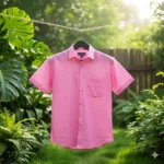 Pink Pulse – Striped Cotton Elegance Shirt
