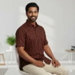 Ochre Code – Tribal Pattern Cotton Shirt