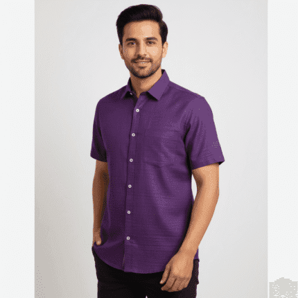 Royal Depth – Majestic Purple Eri Silk Shirt