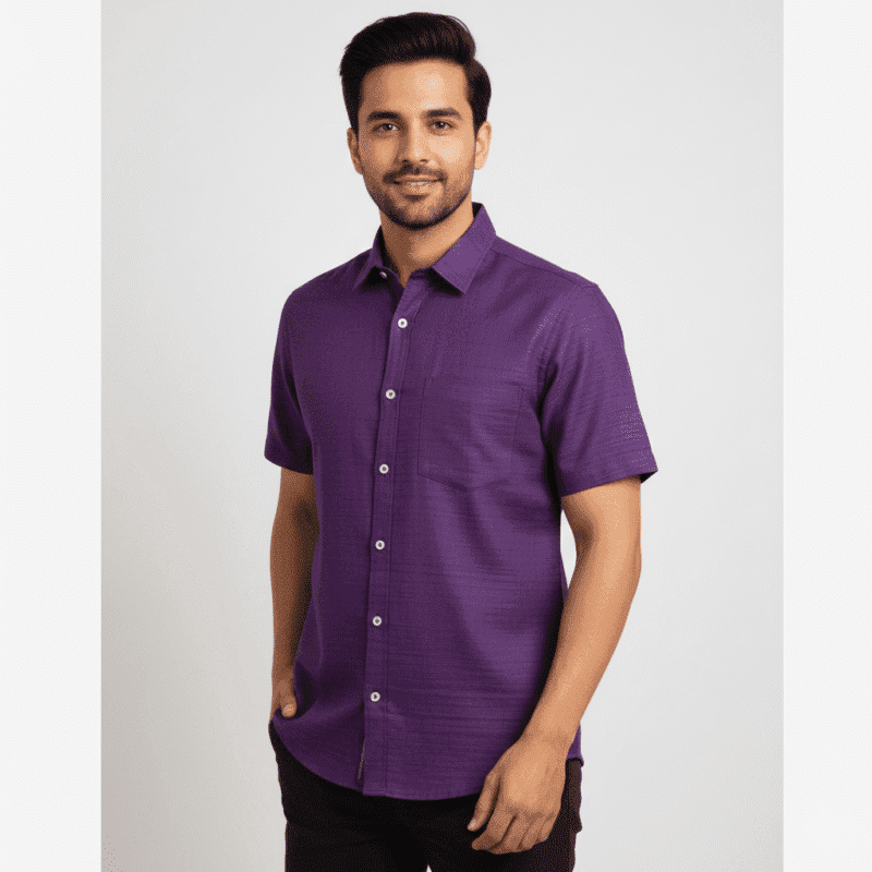 Royal Depth – Majestic Purple Eri Silk Shirt