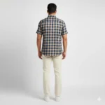 Urban Checks – Navy & Beige Cotton Classic Shirt