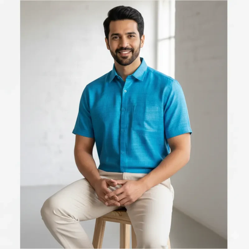 Ocean Veil – Breezy Men’s Eri Silk Shirt