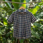 Urban Checks – Navy & Beige Cotton Classic Shirt