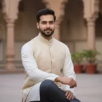 Maharaja Ivory Eri-Tassar Silk Modi Jacket