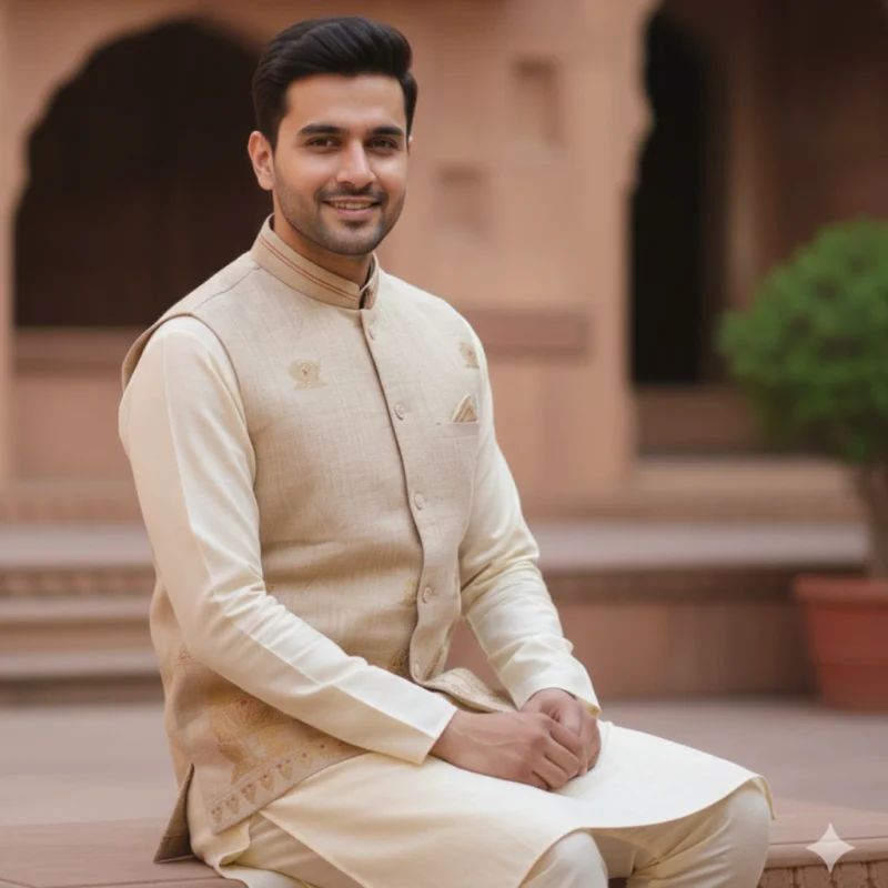 Royal Sand Handloom Jacket