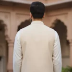 Maharaja Ivory Eri-Tassar Silk Modi Jacket