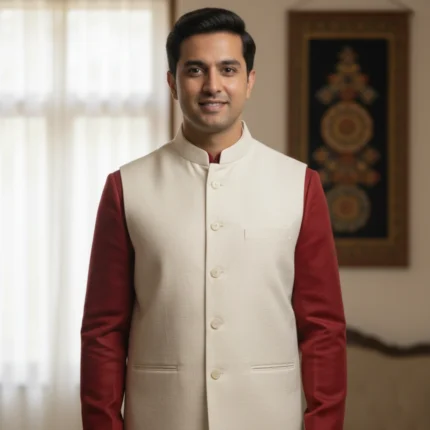 Royal Assam Heritage Eri & Paat Silk Modi Jacket