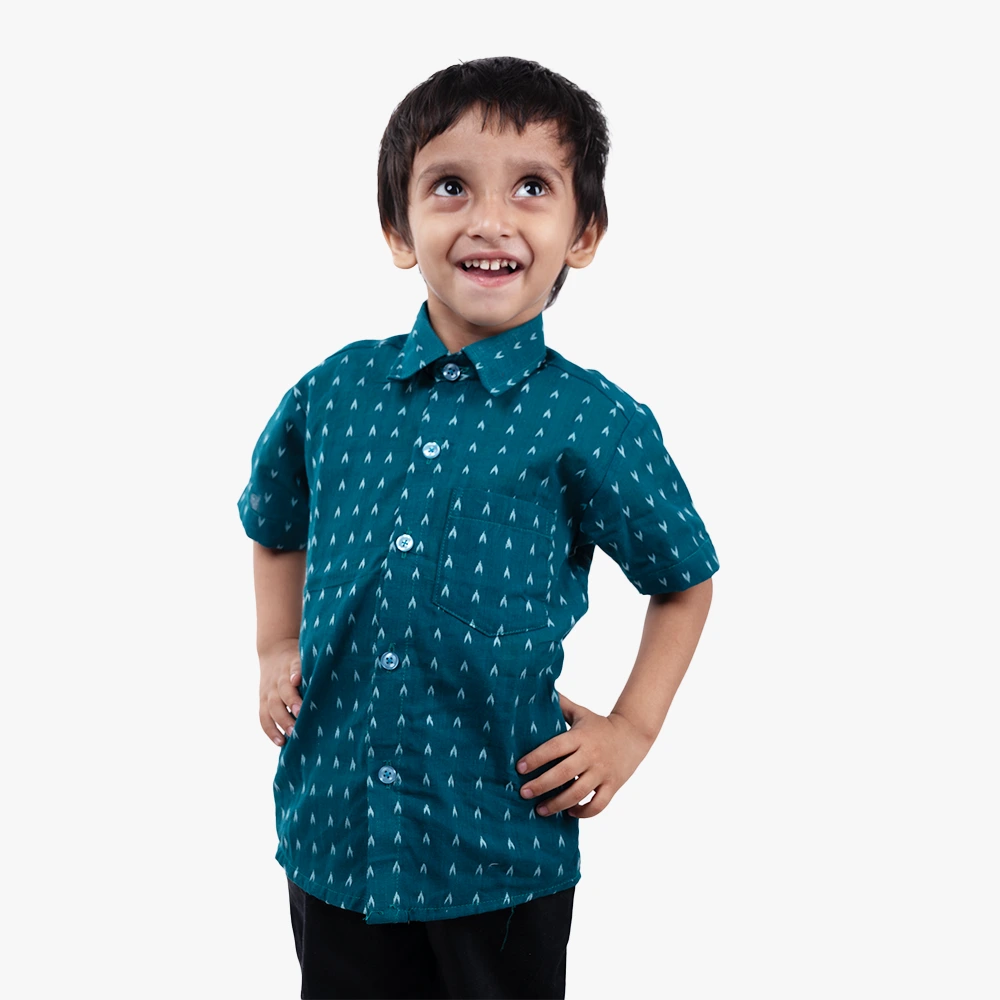 Teak blue baby shirt Teak blue baby shirt