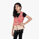 beige with red baby jacket