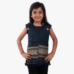 navy blue with beige baby jacket
