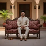 Golden Grain Muga Ghicha Silk Kurta