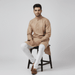 Cocoa Weave Muga Ghicha Silk Kurta