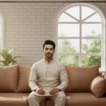 Sandstone Serenity Eri Tassar Silk Kurta