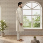 Sandstone Serenity Eri Tassar Silk Kurta