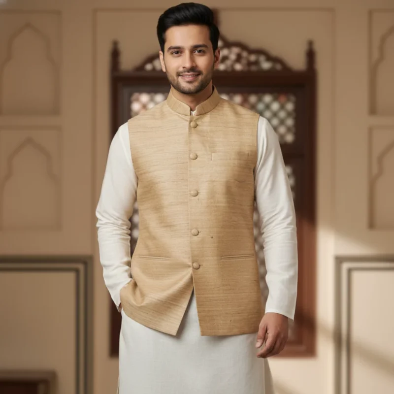 Golden Heritage Muga Ghicha Jacket